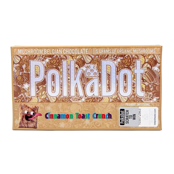 Our Polkadot Cinnamon Toast Crunch Chocolate Bar combines the comforting taste of cinnamon-spiced cereal with the smoothness of premium chocolate. Each bite ...