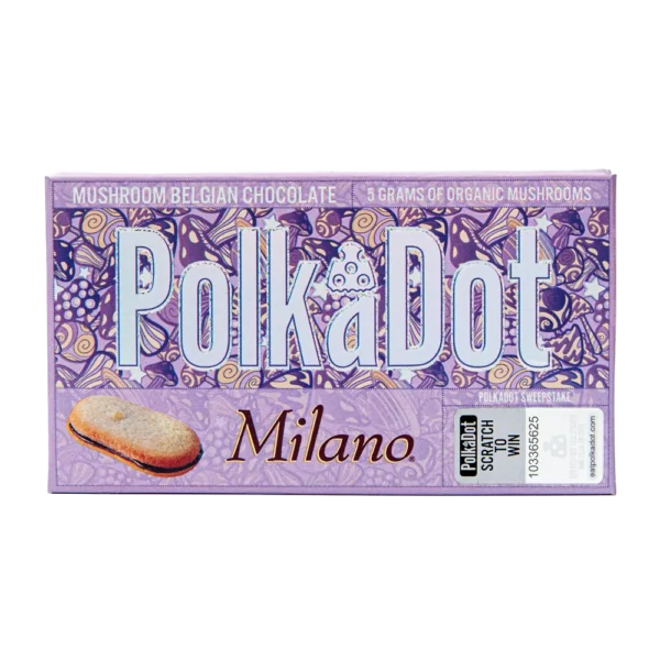 Buy Polkadot Milano Chocolate Bar Online and experience premium Belgian chocolate and magic mushrooms for a unique, unforgettable flavor. Order now